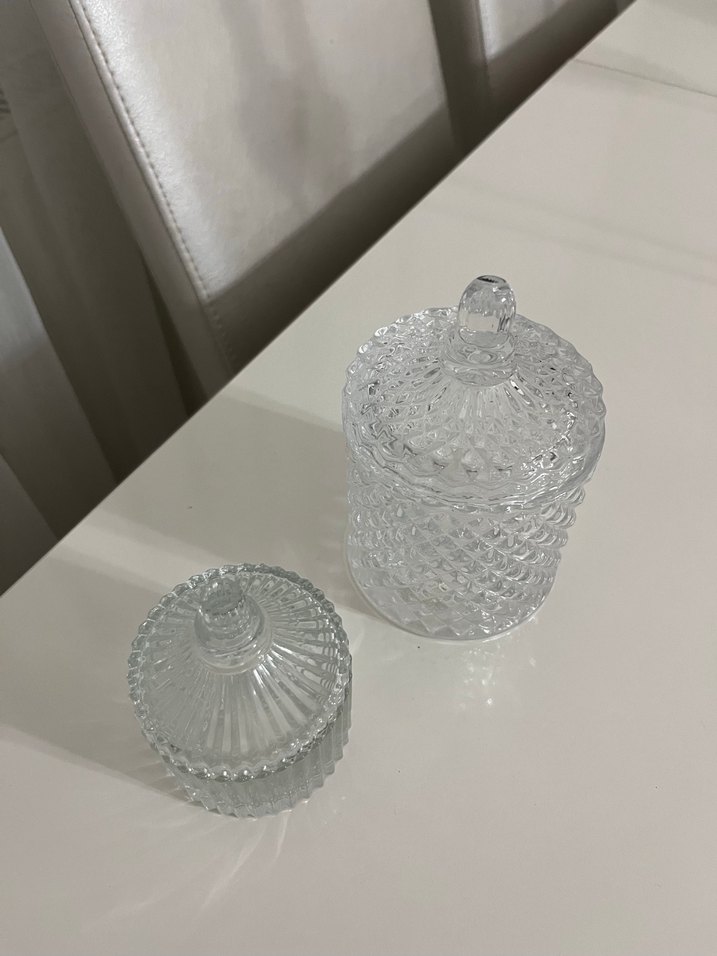 Şeffaf Kristal Kapaklı Vazo Seti - Görsel 3