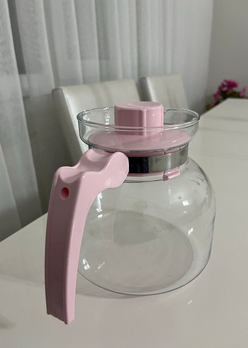 Pastel Pembe Cam Demlik - Görsel 5