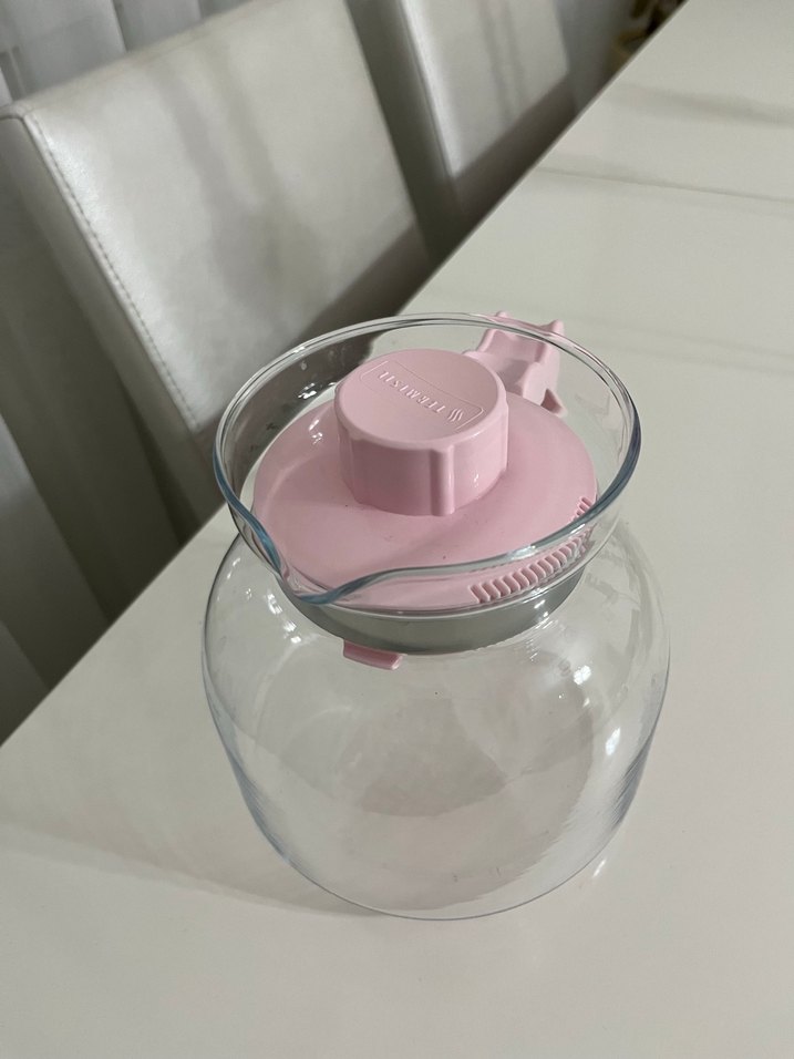 Pastel Pembe Cam Demlik - Görsel 3