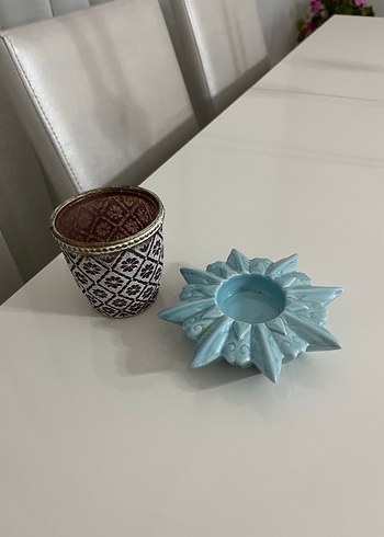 Mavi Seramik Dekoratif Vazo - Görsel 2