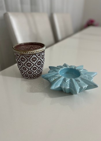 Mavi Seramik Dekoratif Vazo - Görsel 3