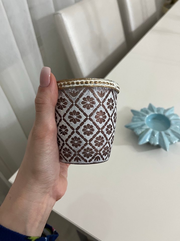 Mavi Seramik Dekoratif Vazo - Görsel 4