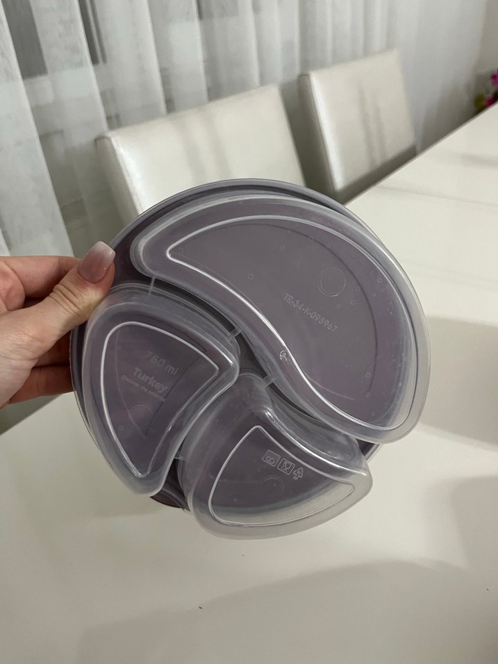 Mor Plastik Saklama Kabı Seti - Görsel 3