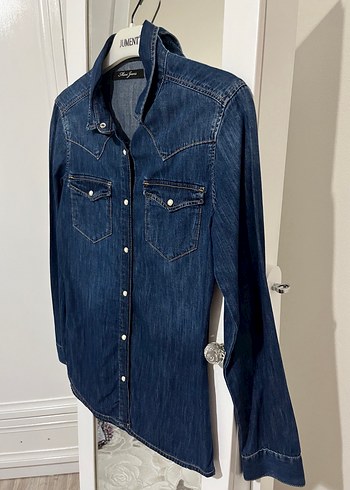 xs Beden lacivert Renk Jument Lacivert Denim Kadın Gömlek