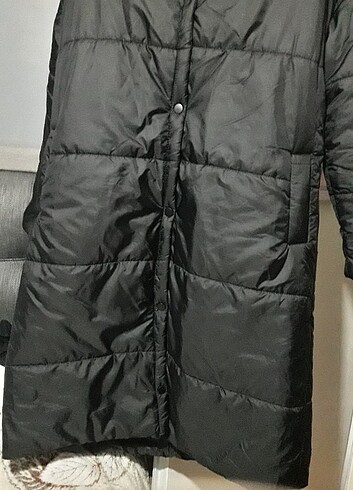 48 Beden siyah Renk Oversize geniş kalıp şişme mont.46-48 beden uyumlu