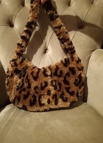 #Leopar #peluş #çanta #totebag