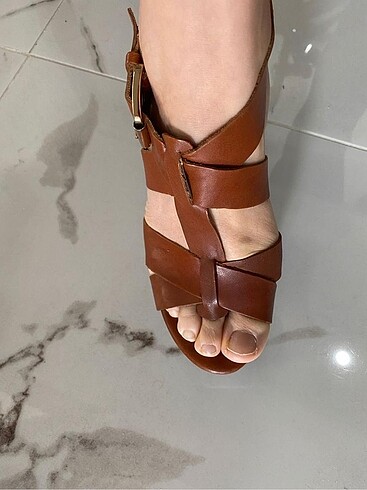 Taba platform topuk ayakkabı - Görsel 8