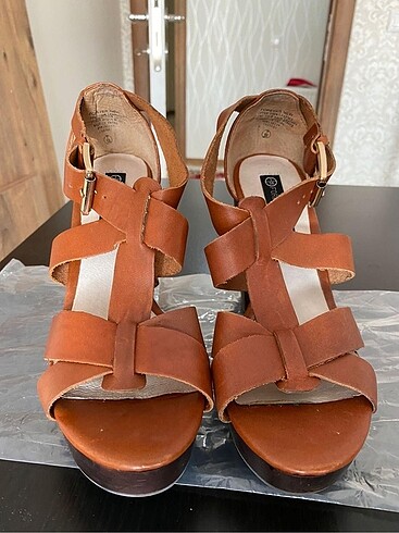 Taba platform topuk ayakkabı - Görsel 5