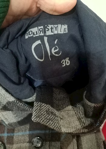 Kapüşonlu Ekose Desenli Kaban - Görsel 2