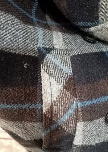 Kapüşonlu Ekose Desenli Kaban - Görsel 3