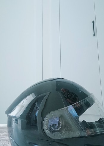 Siyah Baskılı Motosiklet Kaskı - Görsel 2