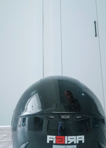 Siyah Baskılı Motosiklet Kaskı - Görsel 3