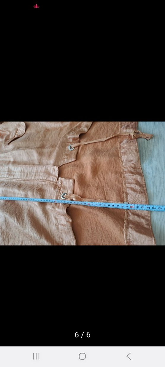 Bej Uzun Kesim Kadın Keten Yağmurluk - Görsel 3