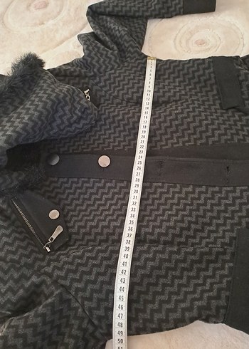 Düğmeli Siyah Uzun Hamile Kabanı - Görsel 6