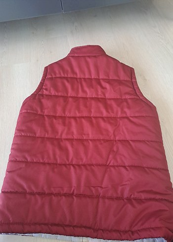 Bordo Fermuarlı erkek Yelek - Görsel 8