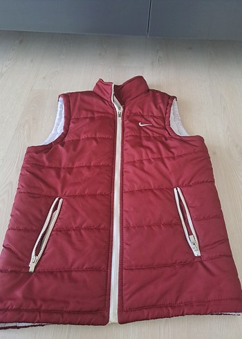 Bordo Fermuarlı erkek Yelek - Görsel 2