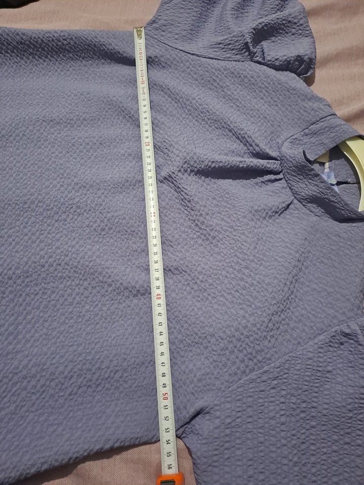 Mor Renkli Keten Midi Tunik Rüya Kol Detaylı - Görsel 5