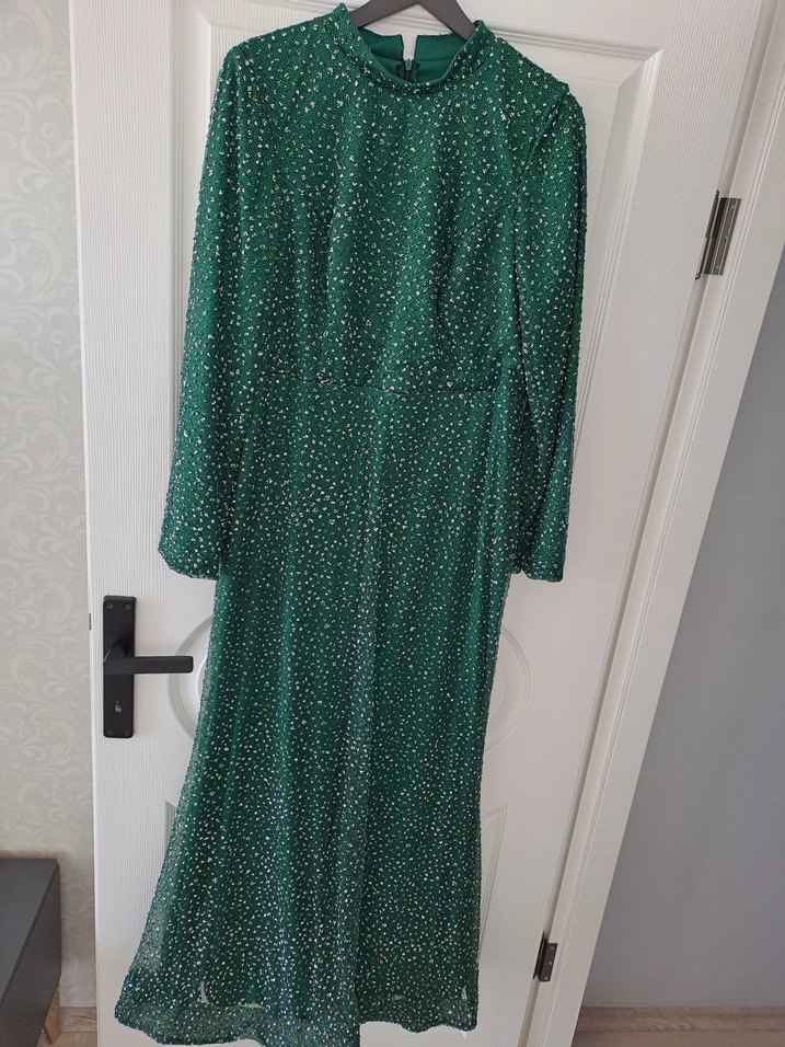 zümrüt abiye elbise - Görsel 2