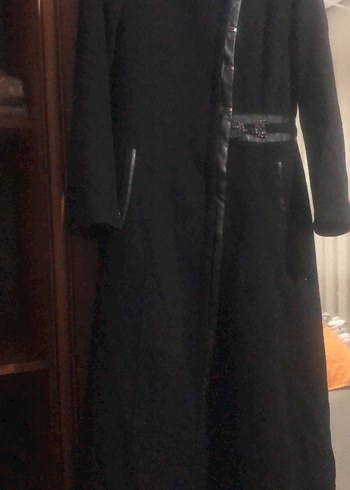 Kadın Siyah Uzun Deri Kaban 2 adat ürün - Görsel 2