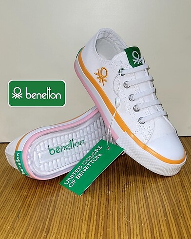 33 Beden beyaz Renk Benetton spor ayakkabı