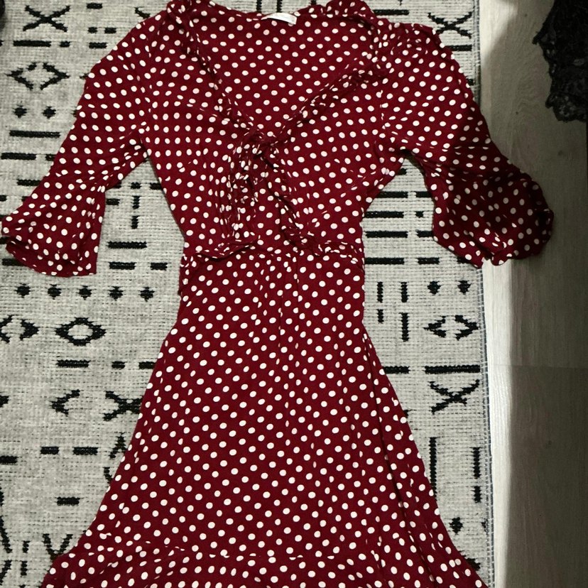 Puantiyeli Bohem Elbise - Görsel 2