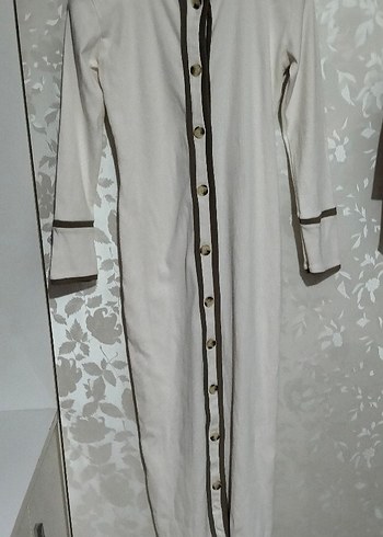 Uzun Kollu Beyaz Bohem Kadın Elbisesi - Görsel 4