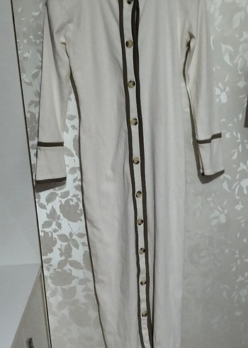 Uzun Kollu Beyaz Bohem Kadın Elbisesi - Görsel 2