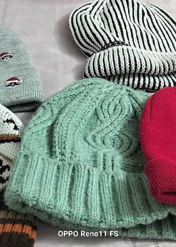 Renkli Örgü Kadın Bere - Görsel 5