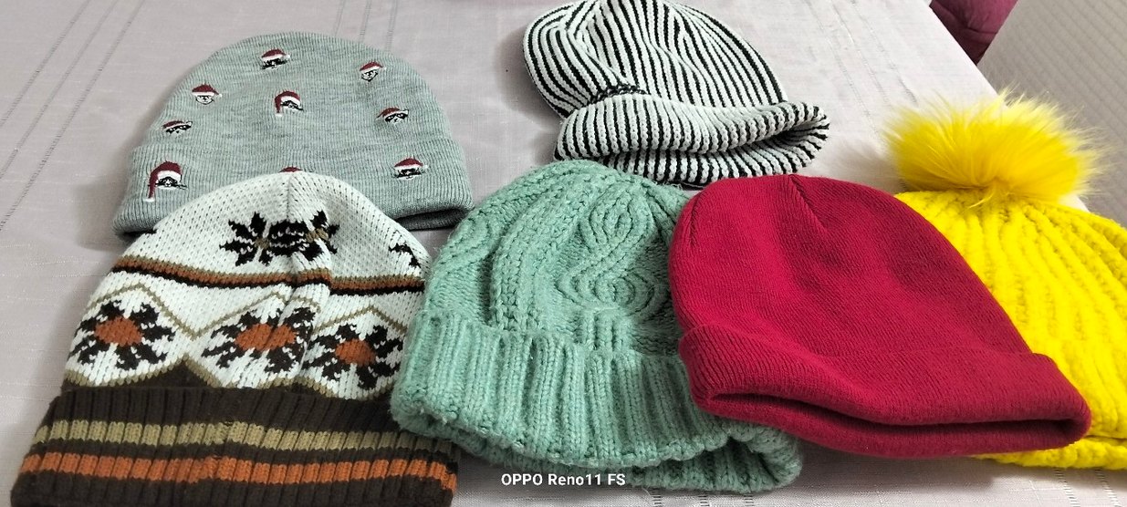 Renkli Örgü Kadın Bere - Görsel 5