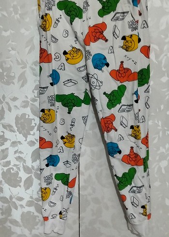 Renkli Pop Kültür Desenli Erkek çocuk Pijama Altı