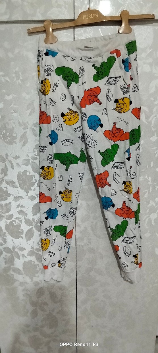 Renkli Pop Kültür Desenli Erkek  çocuk Pijama Altı - Görsel 3