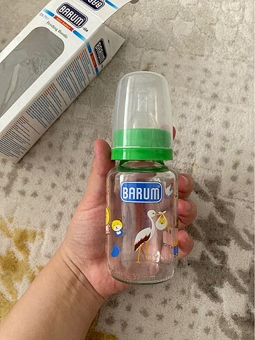 Beden beyaz Renk Cam biberon 125 ml