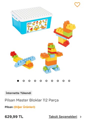 Pilsan Master Bloklar 112 Parça Set