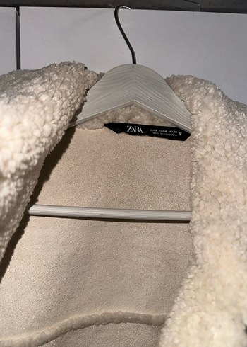 Bej Kürklü Kadın Midi Boy Streetwear Ceket - Görsel 3