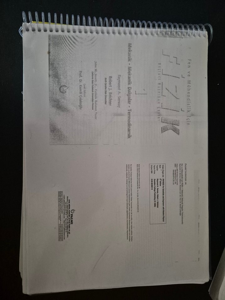 Raymond SERWAY Beichner FİZİK 1 5. Baskıdan - Görsel 2