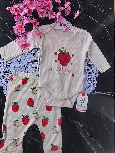 Kız Bebek Pamuklu Çıtçıtlı Tulum