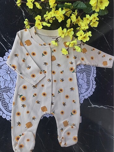 Kız Bebek Çıtçıtlı Patikli Tulum