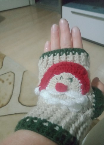 Renkli Örgü Kadın Eldivenleri - Görsel 6