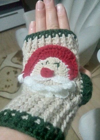 Renkli Örgü Kadın Eldivenleri - Görsel 4