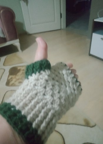 Renkli Örgü Kadın Eldivenleri - Görsel 7