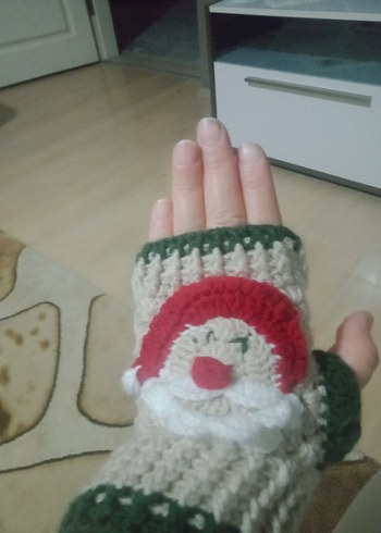 Renkli Örgü Kadın Eldivenleri - Görsel 8