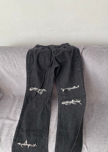Diğer Siyah Kadın Denim Midi Pantolon