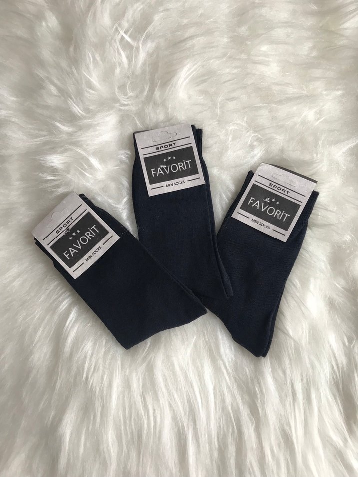 Favorit Erkek Siyah Uzun Çorap - Görsel 2