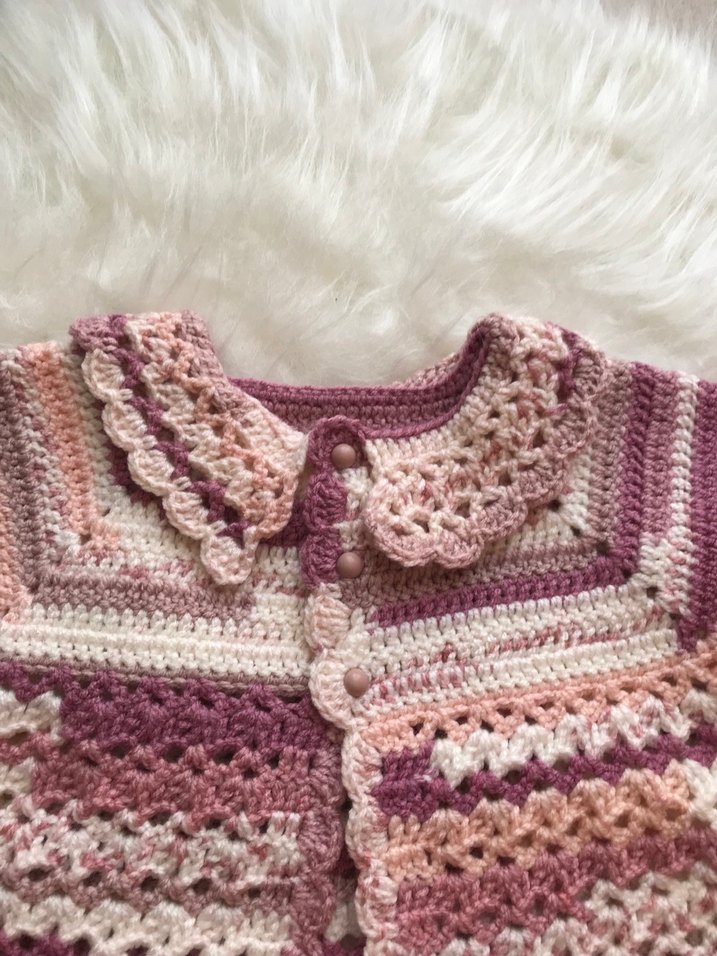 Kızlar için Pembe Örgü Kolsuz Hırka - Görsel 2