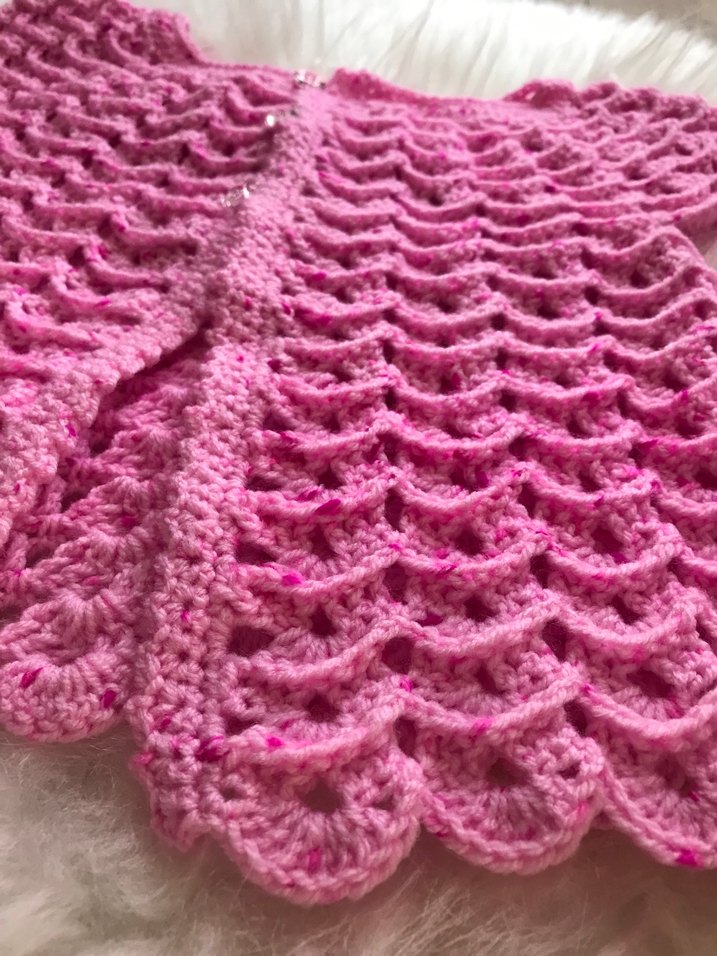 Kız Çocuk Pembe Örgü Kolsuz Hırka - Görsel 3