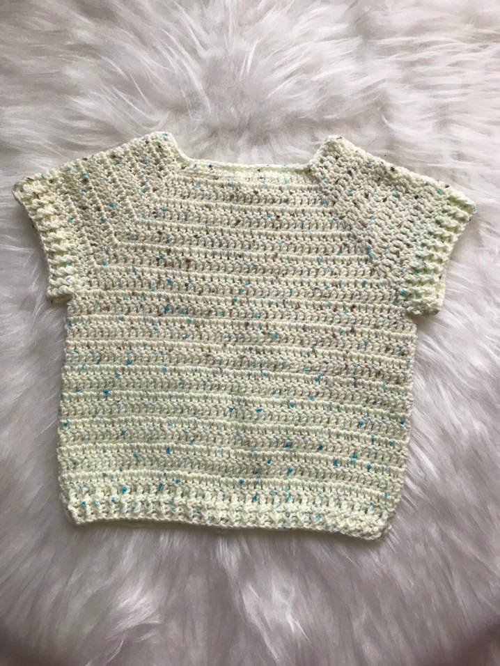 Erkek Çocuk Bej Kısa Kollu Örgü Yelek - Görsel 2