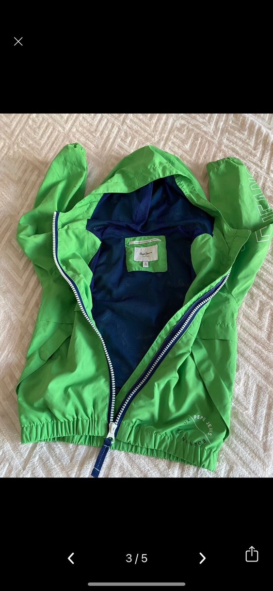 Pepe Jeans marka Çocuk Yeşil Kapüşonlu mont - Görsel 3