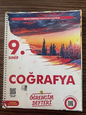 9. Sınıf Coğrafya Öğrencim Defteri
