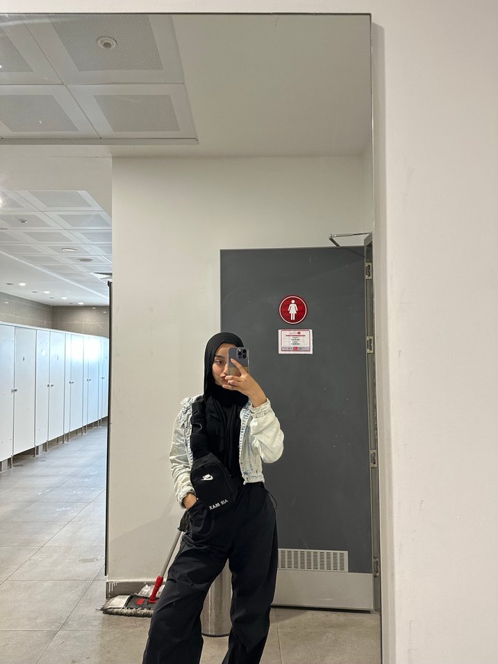 Buz mavisi kot ceket - Görsel 3