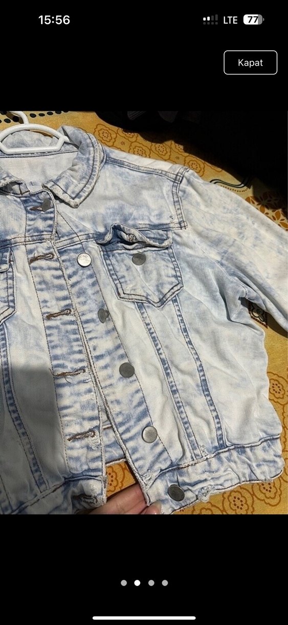 Buz mavisi kot ceket - Görsel 2